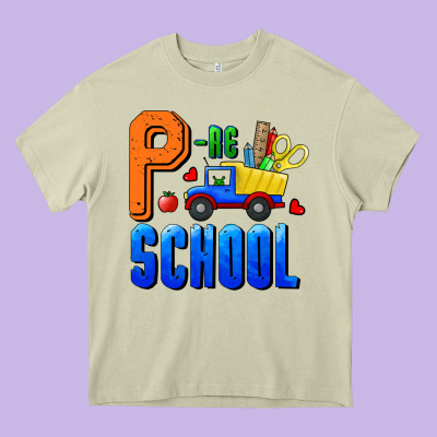P Re School Heavy Core Tee Designed By Ranaportraitstore