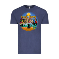 Vintage Denim boat waves sun rays lake days Vintage Tee - NancyCooperArtShop