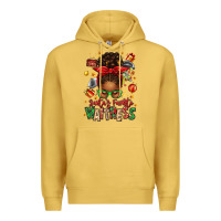 Antique Gold santa's favorite waitress messy bun Premium Hoodie - texasbilliewilder