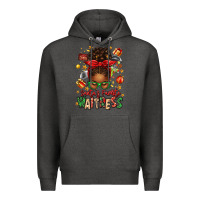 Charcoal Heather santa's favorite waitress messy bun Premium Hoodie - texasbilliewilder