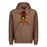 Chestnut santa's favorite waitress messy bun Premium Hoodie - texasbilliewilder