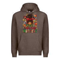 Coffee santa's favorite waitress messy bun Premium Hoodie - texasbilliewilder