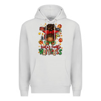 Santa's Favorite Waitress Messy Bun Premium Hoodie | Teevron