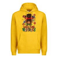 Lemon santa's favorite waitress messy bun Premium Hoodie - texasbilliewilder