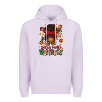 Lilac santa's favorite waitress messy bun Premium Hoodie - texasbilliewilder
