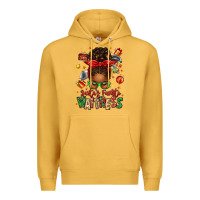 Mustard santa's favorite waitress messy bun Premium Hoodie - texasbilliewilder