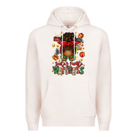 Pale Pink santa's favorite waitress messy bun Premium Hoodie - texasbilliewilder