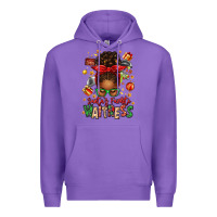 Purple santa's favorite waitress messy bun Premium Hoodie - texasbilliewilder