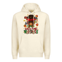 Sandshell santa's favorite waitress messy bun Premium Hoodie - texasbilliewilder