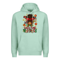 Seafoam santa's favorite waitress messy bun Premium Hoodie - texasbilliewilder