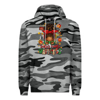 Slate Camo santa's favorite waitress messy bun Premium Hoodie - texasbilliewilder