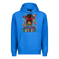 True Royal santa's favorite waitress messy bun Premium Hoodie - texasbilliewilder