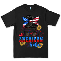 Black All American Babe 4th of July Premium Tee - CowGirlArtShop
