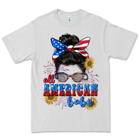 Dove Grey All American Babe 4th of July Premium Tee - CowGirlArtShop