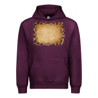 Mauve Wine Buralp and Leopard Urban Hoodie - CowCowDesign