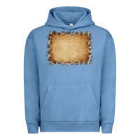 Pigment Pebble Blue Buralp and Leopard Urban Hoodie - CowCowDesign
