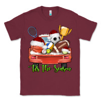 Burgundy tis the season sports truck christmas Classic Tee - AdoDesignShop