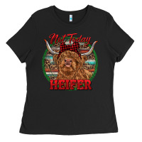 Black Highland Heifer Christmas Ladies Tee - RanaPortraitStore