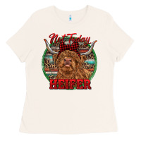 Bone Highland Heifer Christmas Ladies Tee - RanaPortraitStore