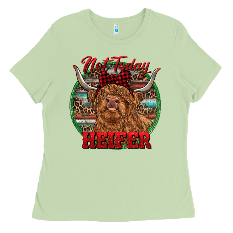 Highland Heifer Christmas Ladies Tee by RanaPortraitStore | Teevron