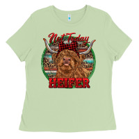 Matcha Highland Heifer Christmas Ladies Tee - RanaPortraitStore