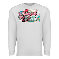 Dove Grey blessed teacher school Premium Sweatshirt - NancyCooperArtShop