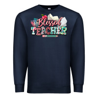 Navy blessed teacher school Premium Sweatshirt - NancyCooperArtShop