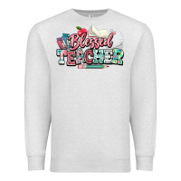 Oatmeal Heather blessed teacher school Premium Sweatshirt - NancyCooperArtShop