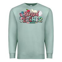 Seafoam blessed teacher school Premium Sweatshirt - NancyCooperArtShop