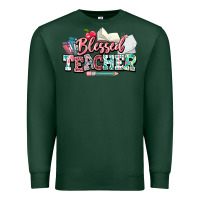Sports Green blessed teacher school Premium Sweatshirt - NancyCooperArtShop