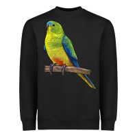 Black Neophema Parrot Heavyweight Sweatshirt - LillyAllenDesigns