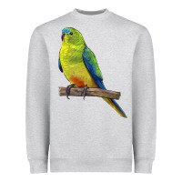 Heather Grey Neophema Parrot Heavyweight Sweatshirt - LillyAllenDesigns