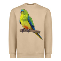 Mushroom Neophema Parrot Heavyweight Sweatshirt - LillyAllenDesigns