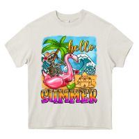 Cream hello summer skeleton Heavy Core Tee - Zillion Design Studio