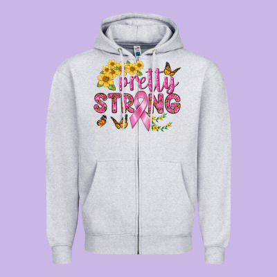 Pretty Strong Zipper Hoodie Designed By Bundleandbundleshop