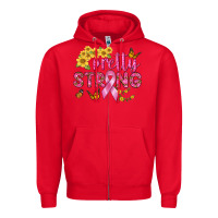 Red Pretty Strong Zipper Hoodie - BundleAndBundleShop