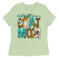 Matcha kinda busy being a goat mom Ladies Tee - texasbilliewilder