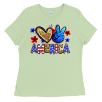 Matcha peace love america Ladies Tee - Zillion Design Studio