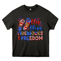 Asphalt flip flops fireworks and freedom Heavy Core Tee - Zillion Design Studio