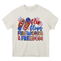 Flip Flops Fireworks And Freedom Heavy Core Tee | Teevron