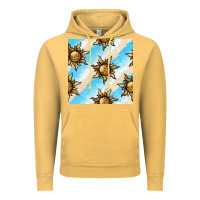 Vintage Mustard leopard sun seamless pattern Vintage Hoodie - BundleAndBundleShop