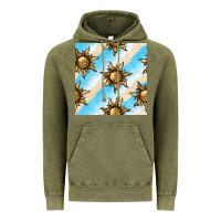 Vintage Olive leopard sun seamless pattern Vintage Hoodie - BundleAndBundleShop
