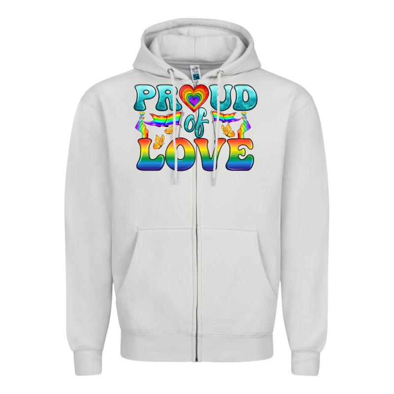 Lgbtq Proud Of Love Zipper Hoodie by BundleAndBundleShop | Teevron