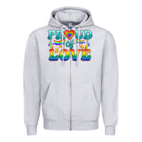 Heather Grey Lgbtq Proud Of Love Zipper Hoodie - BundleAndBundleShop