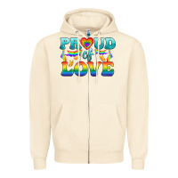 Sandshell Lgbtq Proud Of Love Zipper Hoodie - BundleAndBundleShop