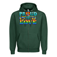 Sports Green Lgbtq Proud Of Love Zipper Hoodie - BundleAndBundleShop