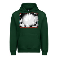 Forest Green Cowhide Background with Bleach Serape Frame Urban Hoodie - CowCowDesign