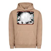 Pigment Burro Cowhide Background with Bleach Serape Frame Urban Hoodie - CowCowDesign