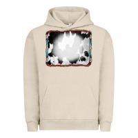 Pigment French Oak Cowhide Background with Bleach Serape Frame Urban Hoodie - CowCowDesign