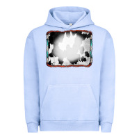 Pigment Grape Ice Cowhide Background with Bleach Serape Frame Urban Hoodie - CowCowDesign